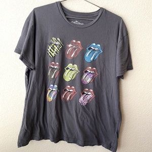 The Rolling Stones Womens Short Sleeve Graphic Shirt Size XXL